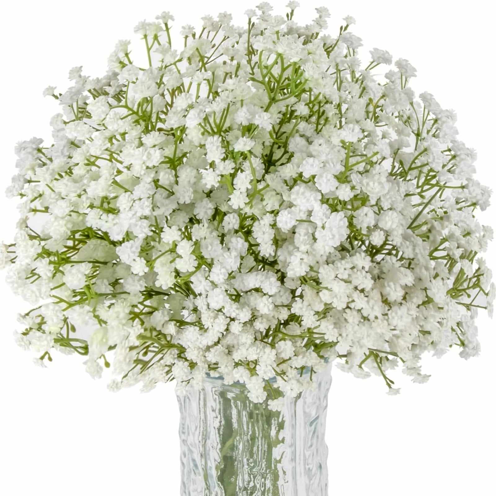 White Artificial Baby's Breath-Realistic Fake Flowers for Bouquets & Crafts 10PCS