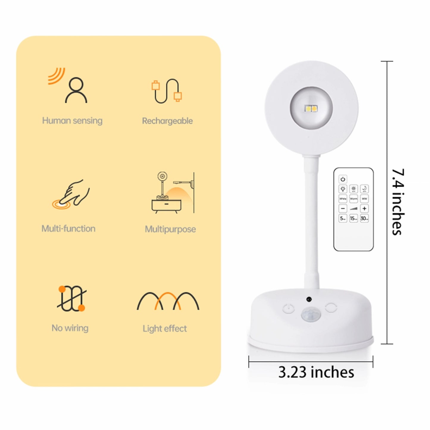 Cordless Art Picture Light | Motion Sensor Night Light for Wall & Cabinet(2 Pack)