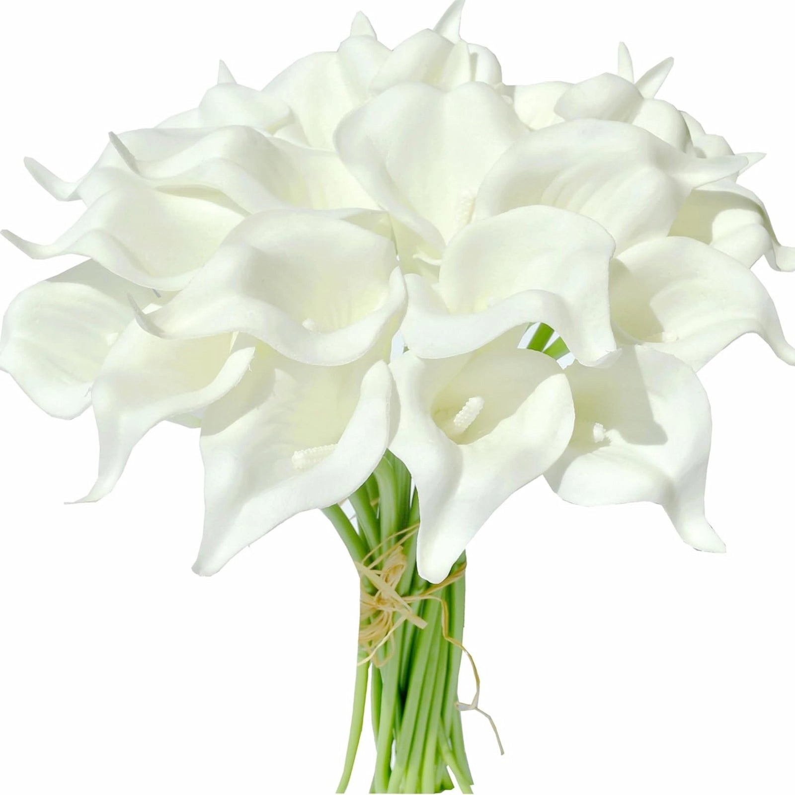 White Artificial Calla Lilies Faux Flowers 20pcs