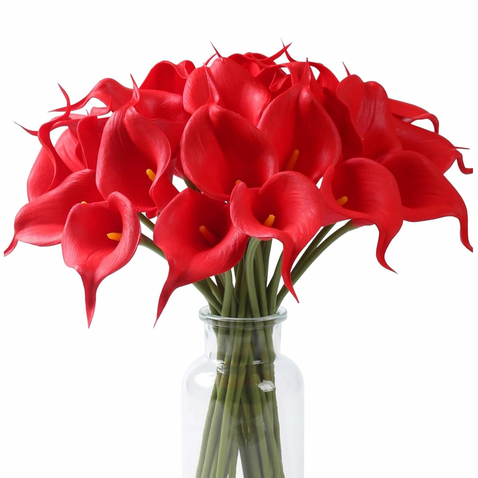 Red Calla Lilies Artificial Flowers 20pcs
