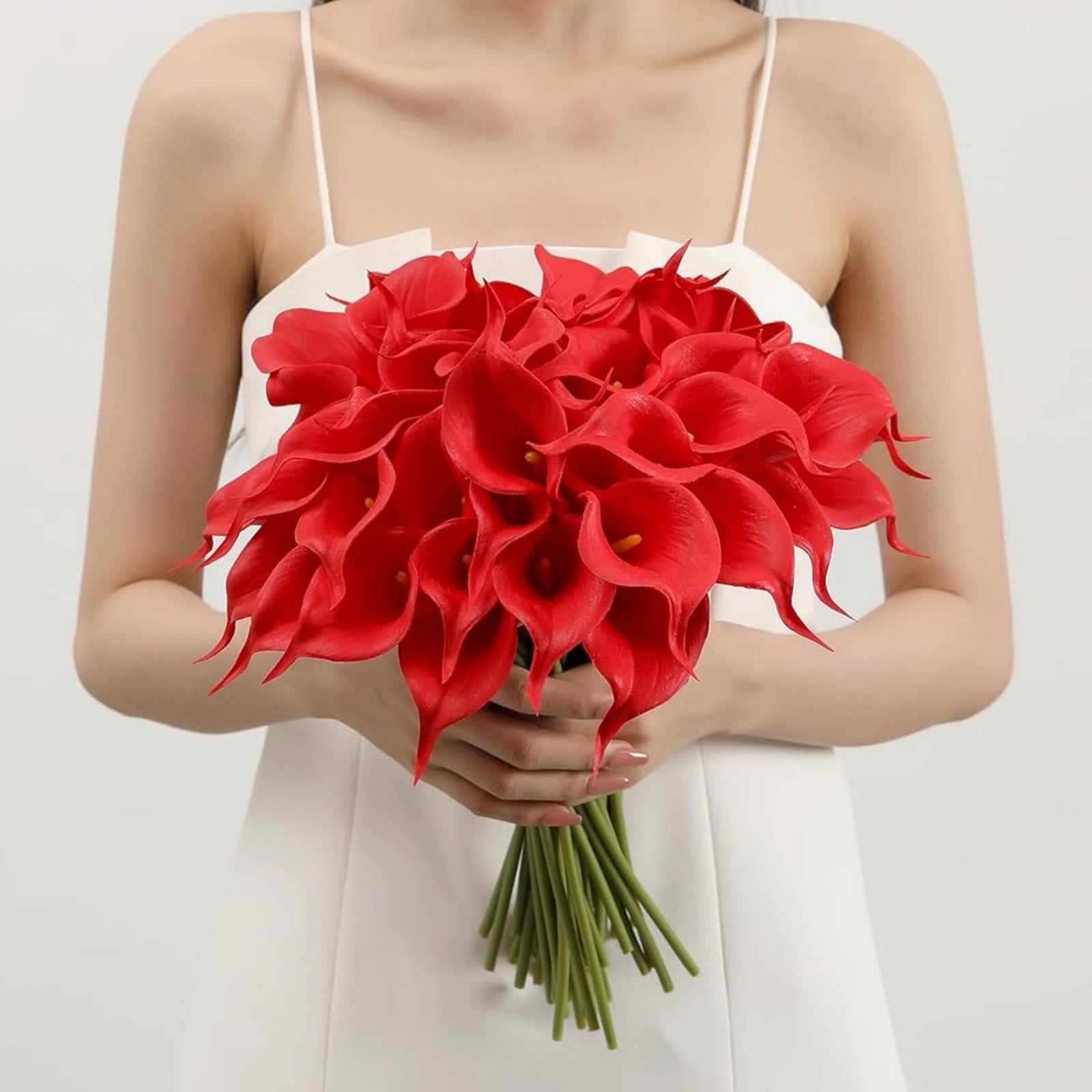 Red Calla Lilies Artificial Flowers 20pcs