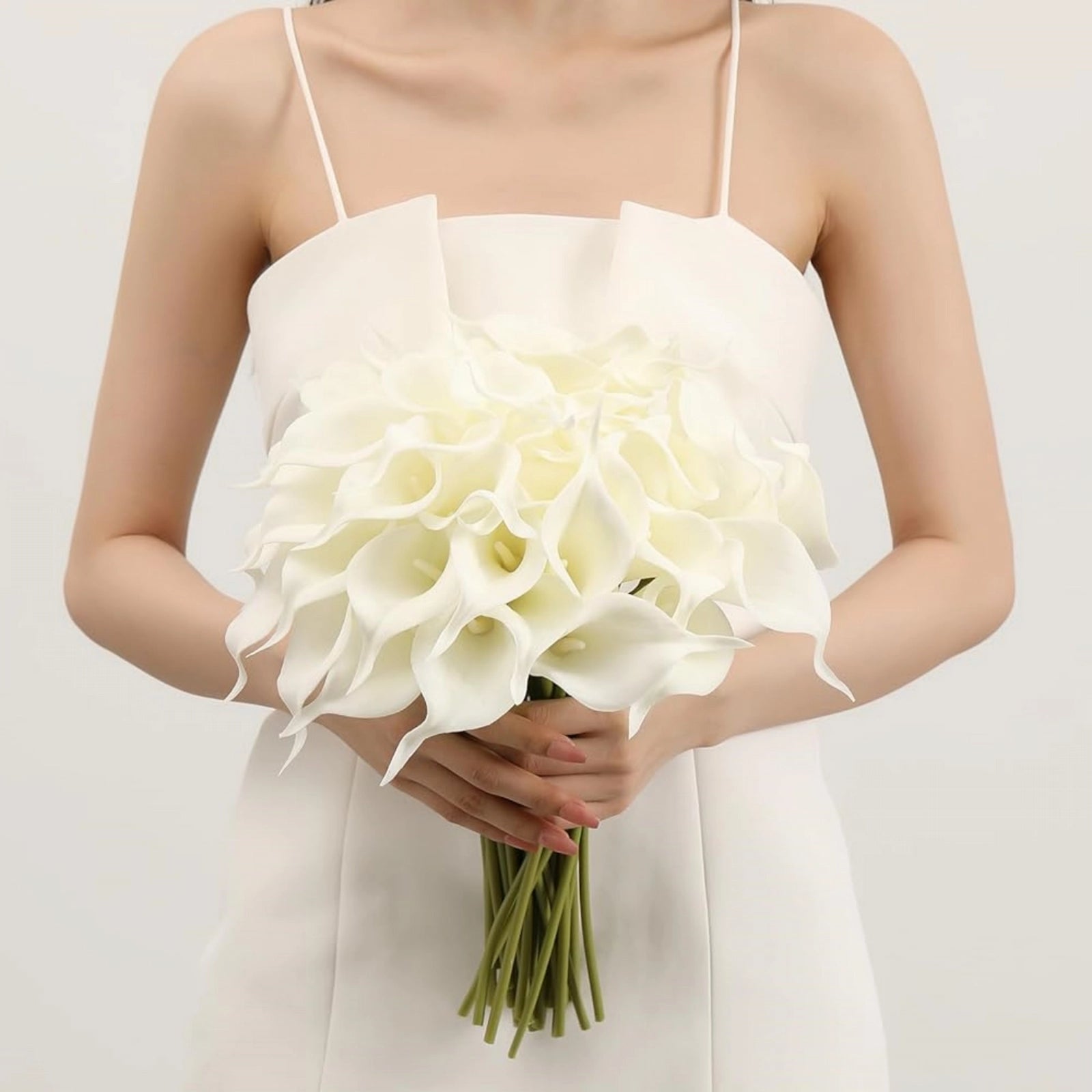 White Artificial Calla Lilies Faux Flowers 20pcs